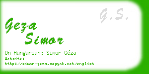 geza simor business card
